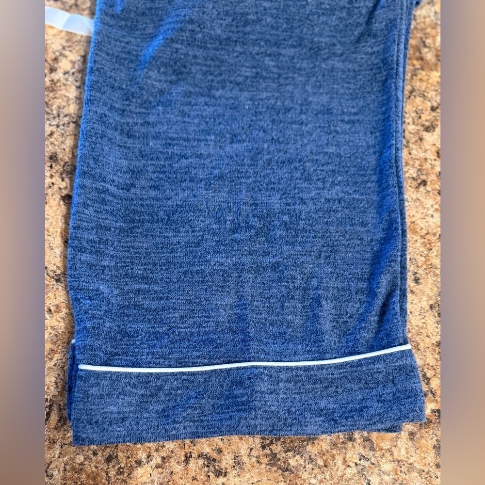 Ekouaer 2XL NWT Blue Button Down Pajama Set Long Sleeve - Picture 11 of 16